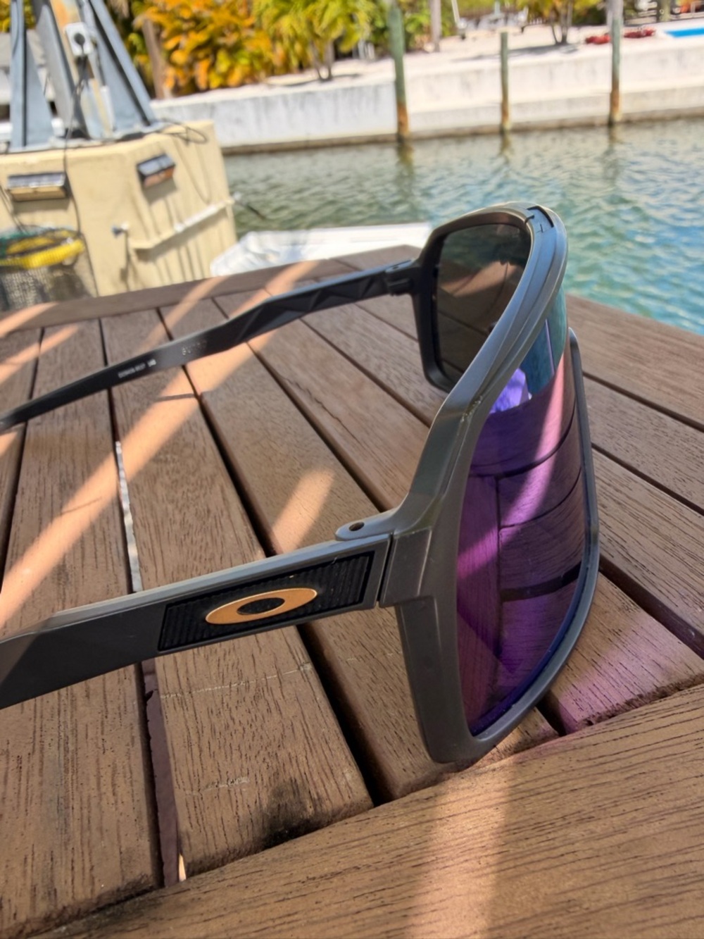 Oakley Sutro Matte Gray Sunglasses with Blue  Mirrored Lenses